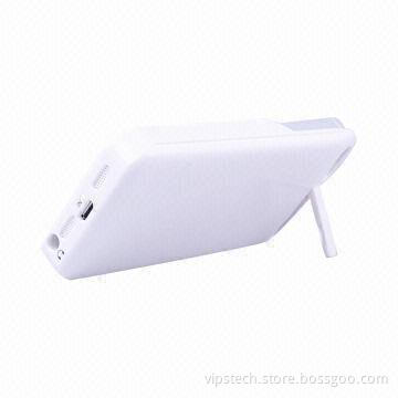2,000mAh Power Bank Case for iPhone 5 with Stand and 5V DC Input